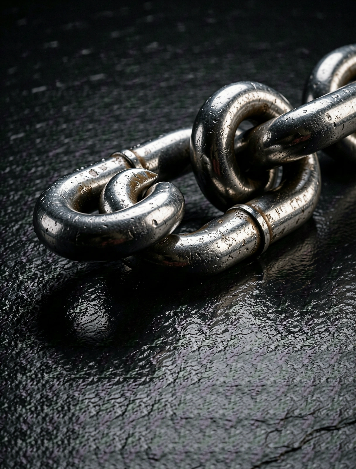Textured steel symbolizing physical foundation
